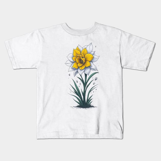 daffodil Kids T-Shirt by Signum